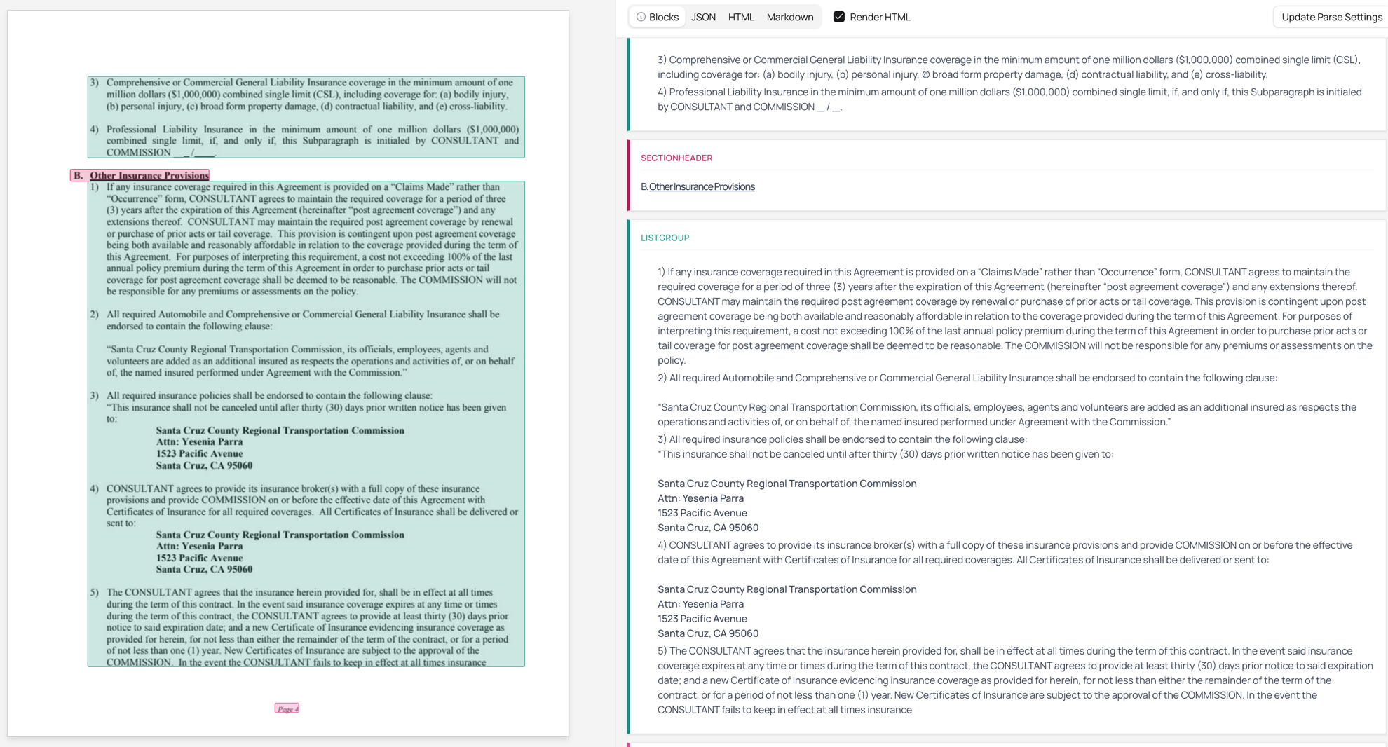 List marker preservation in legal documents