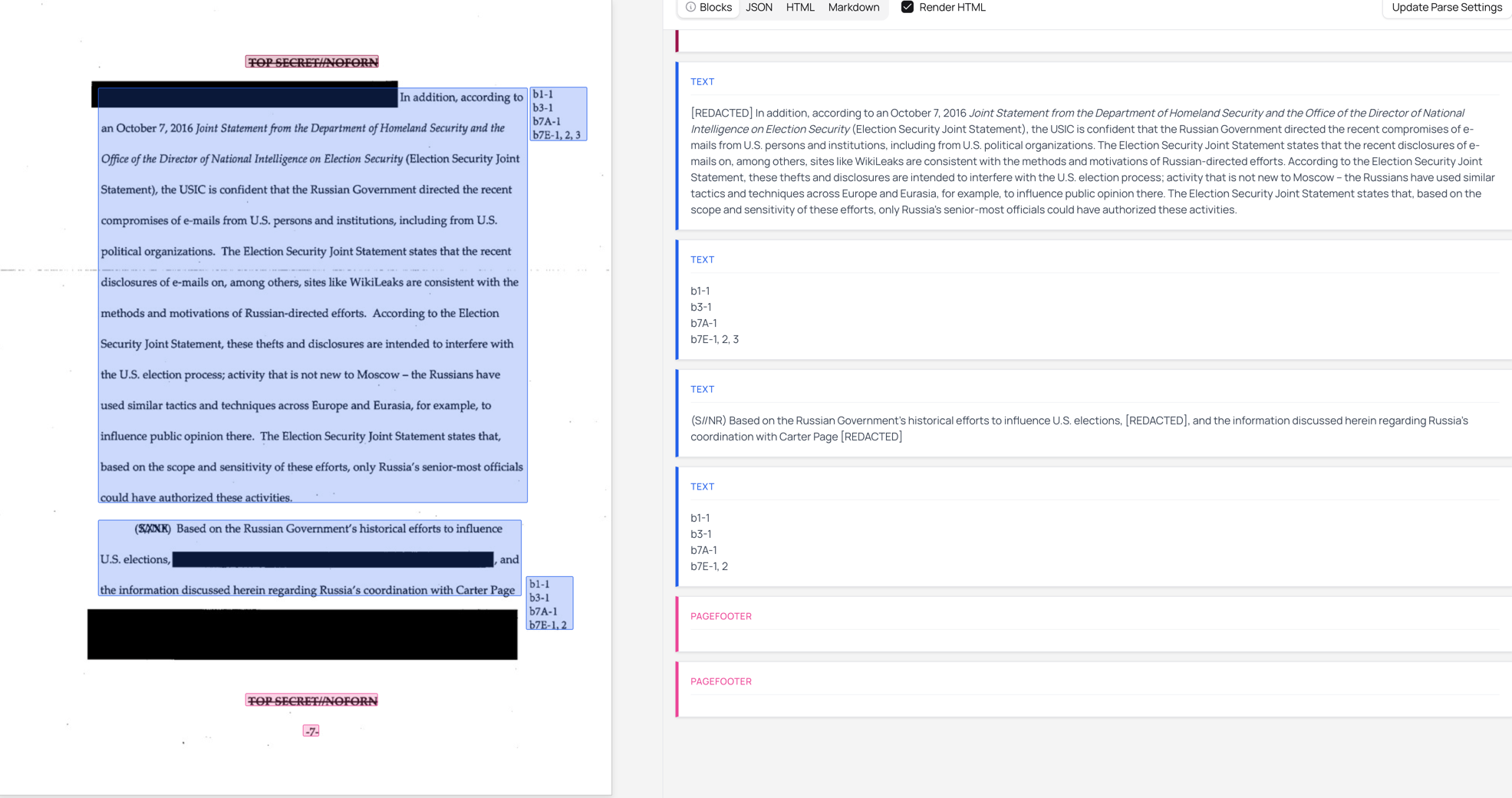 Additional redaction example