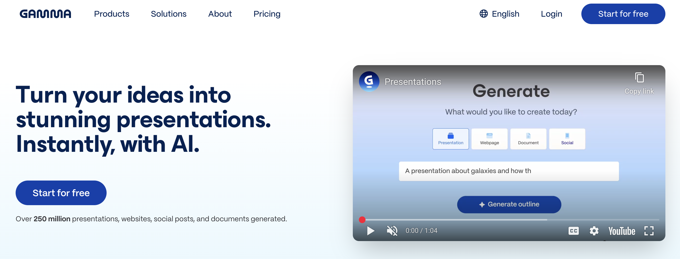 Gamma platform screenshot