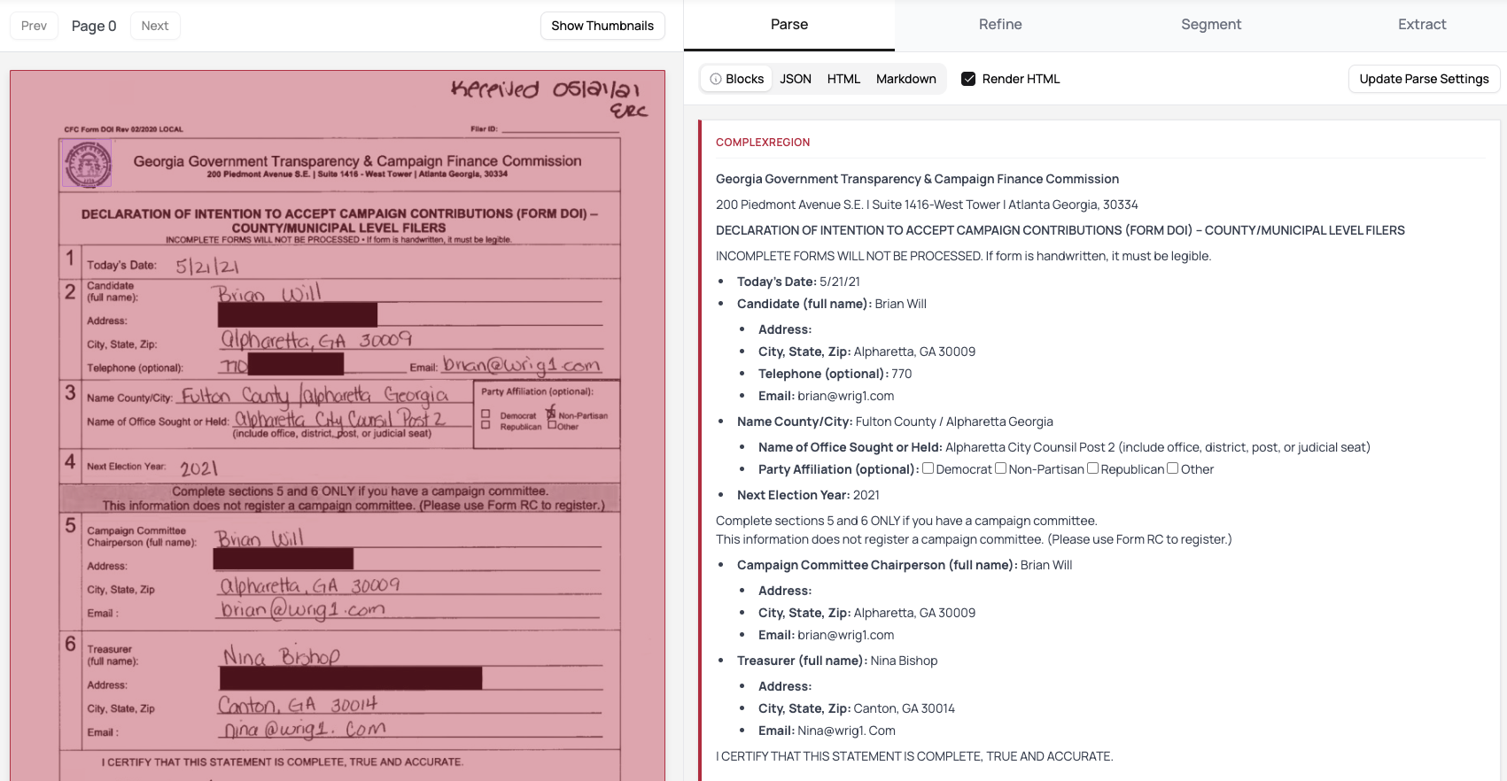 Handles complex formats